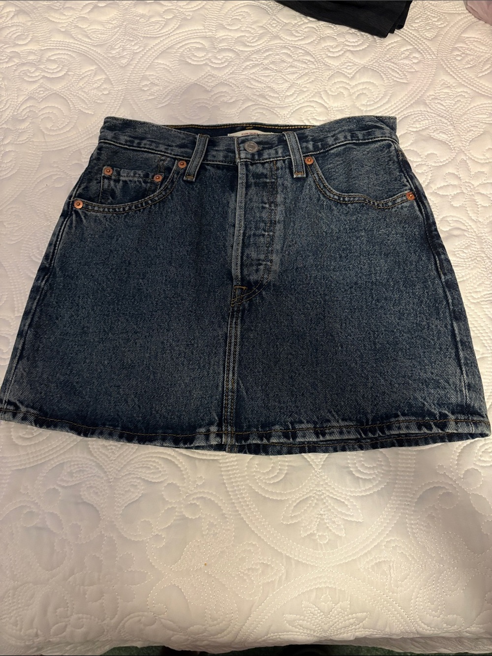 Levi's Vintage Wash Indigo Denim Mini Skirt